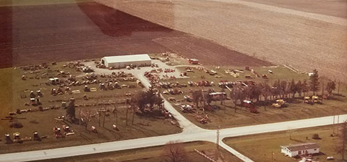 Aerial View of Baumler Implements Inc 1981
